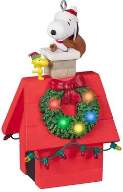 Hallmark The Peanuts Gang Up On the Housetop Musical Hallmark Keepsake Ornament With Light, Multicolor