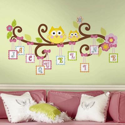 RoomMates Happi Tree Letter Branch Peel and Stick Wall Decal, Multicolor