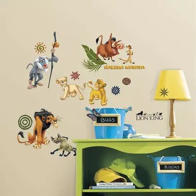 RoomMates Disney The Lion King Peel and Stick Wall Decals, Multicolor