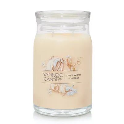 Yankee Candle Soft Wool & Amber 20-oz. Signature Large Candle Jar, Multicolor