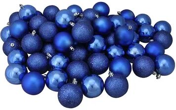 Northlight 60ct Lavish Blue Shatterproof Christmas Ball Ornaments