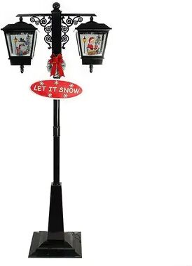 Northlight 74-in. Pre-Lit Musical Street Lamp Indoor / Outdoor Christmas Decor, Black