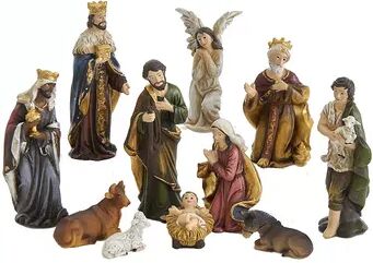 Kurt Adler Resin Nativity Figurine 11-pc. Set, Multicolor