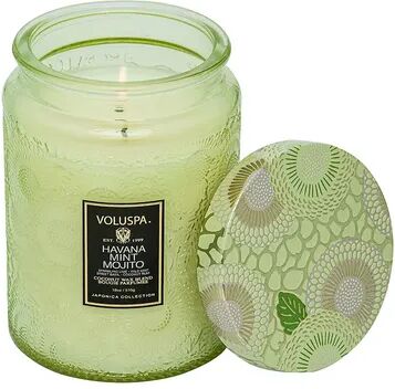 Voluspa Havana Mint Mojito Glass Jar Candle, Multicolor