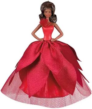 Hallmark Black Holiday Barbie Doll 2022 Hallmark Keepsake Ornament, Multicolor