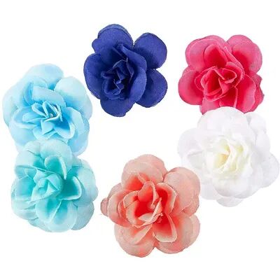 Juvale Artificial Flower Heads - 60-Pack Fabric Fake Flowers for Wedding Decorations, Baby Showers, DIY Crafts, Mixed Colors, 1.5 x 1.5 x 1.2 Inches,