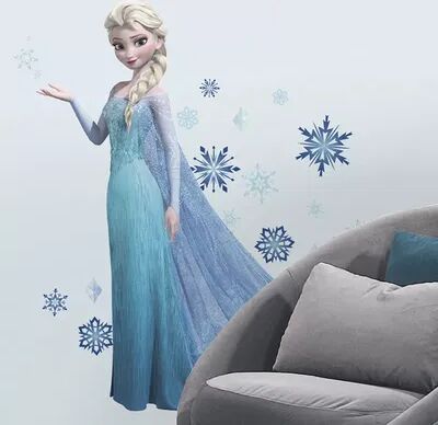 RoomMates Disney Frozen Elsa Peel & Stick Wall Stickers, Blue