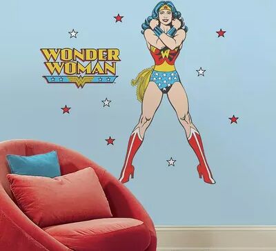 RoomMates DC Comics Wonder Woman Peel & Stick Giant Wall Decals, Multicolor