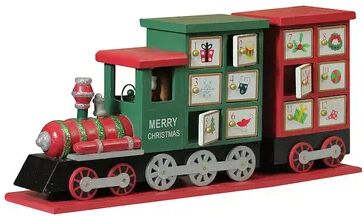 Northlight Seasonal Red and Green Decorative Elegant Advent Calendar Locomotive