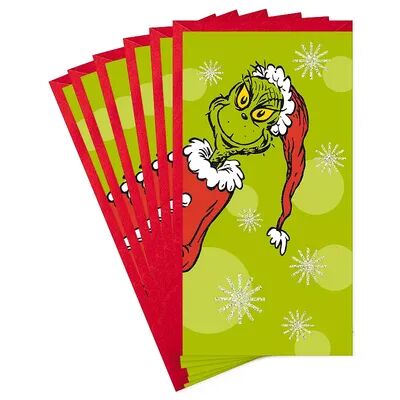 Hallmark The Grinch 6-pk. Christmas Money or Gift Card Holder Holiday Cards with Envelopes, Black