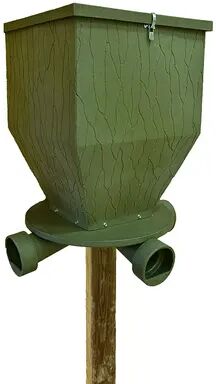 Banks Outdoors Gravity Fed Feed Bank Deer & Game Hunting Feeder 300 Lb Capacity, Green