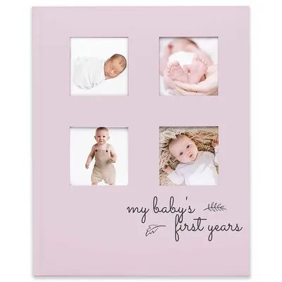 KeaBabies Baby Memory Book First 5 Years Journal, Modern Minimalist Hardcover 66 Pages Baby Book, Baby Scrapbook, Med Pink