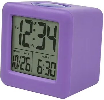 La Crosse Technology Soft Cube LCD Alarm Clock with Smart Light, Purple