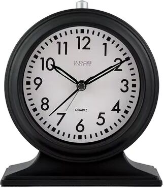 La Crosse Technology Silent Sweep Mantel Alarm Clock, Black