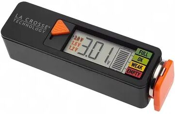 La Crosse Technology Handheld Digital Battery Tester, Black