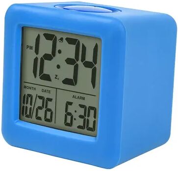 La Crosse Technology Soft Cube LCD Alarm Clock with Smart Light, Blue