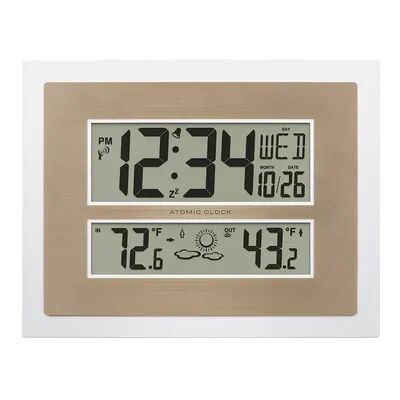 La Crosse Technology Digital Atomic Clock with Forecast, White