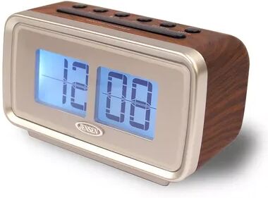 Jensen AM / FM Dual Alarm Clock with Flip Display, Multicolor, CLOCK RAD