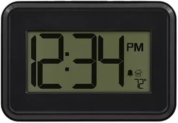 La Crosse Technology LaCrosse Technology Digital Wall Clock with Temperature & Countdown Timer, Black