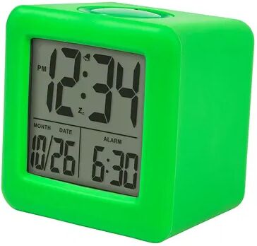 La Crosse Technology Soft Cube LCD Alarm Clock with Smart Light, Green