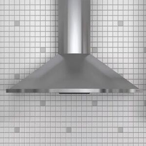 Zephyr 30 Inch Wide Wall Mount Stainless Steel Range Hood w/ ICON Touch Controls, Silver
