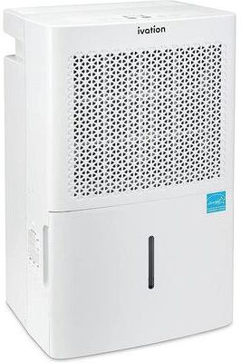 Ivation 50 Pint Energy Star Dehumidifier with Continuous Drain Hose & Pump, White, Large