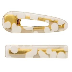 Sonoma Goods For Life 2 Pack White and Frosted Hair Clips