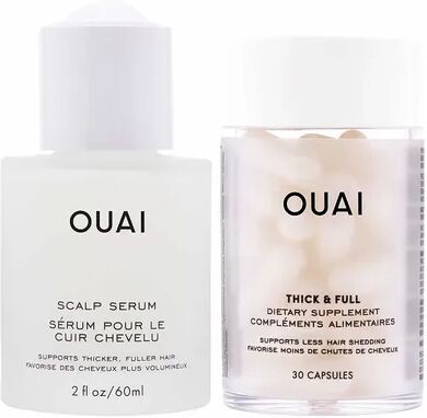 OUAI Hydrating Scalp Serum & Supplements Set for Healthy, Fuller Looking Hair, Multicolor