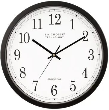 La Crosse Technology 14-in. Atomic Analog Wall Clock, Black