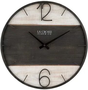 La Crosse Technology 404-4040 16-Inch Ironwood Quartz Wall Clock, Brown