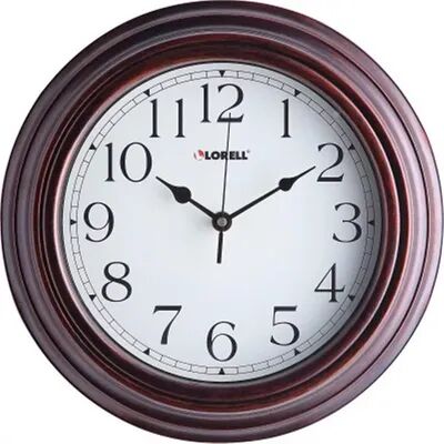 Lorell LLR61010 11.75 in. Antique Design Classic Wall Clock - Brown, MULTI NONE