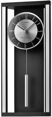 Seiko Modern Deco Pendulum Wall Clock, Black