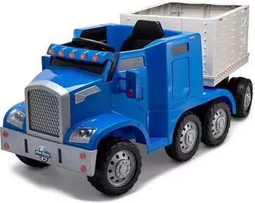 Trax Kid Trax 12-Volt Semi-Truck & Trailer Ride-On Toy, Blue