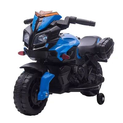 Aosom 6V Kids Motorcycle Dirt Bike Electric Battery Powered Ride On Toy Off road Street Bike with Rechargeable Battery Pedal Headlights and Training