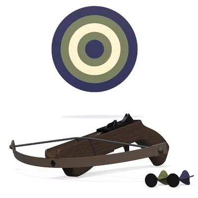 Hammer & Axe Game Crossbow with Target, Multicolor