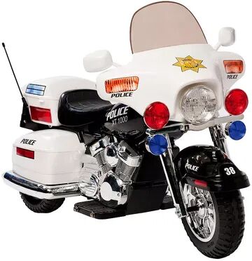 National Products Police Motorcycle Ride-On - White