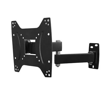 MegaMounts Full Motion, Tilt and Swivel Single Stud Wall Mount for 17- 42 Inch LCD, LED, and Plasma Screens, Grey