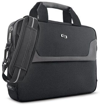 Solo Flatiron Slim 14.1-in. Laptop Briefcase, Black