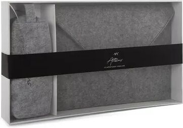 Atticus Laptop Sleeve with Pencil Case Gift Set, Grey