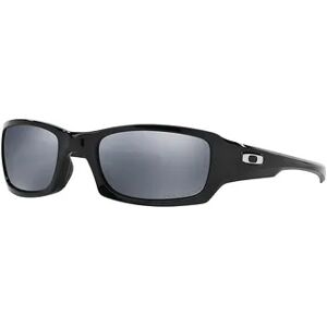 Oakley OO9238 Fives Squared Polarised Rectangular Sunglasses, Polished Black/Black Iridium