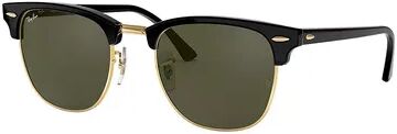 Ray-Ban RB3016 Clubmaster Classic 51mm Square Sunglasses, Black