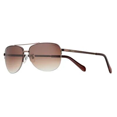 Levi's Men's Levi's 60mm Wrapped Aviator Sunglasses, Brown