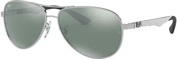 Ray-Ban Women's Ray-Ban RB8313 58mm Mirrored Double Brow Bar Aviator Sunglasses, Grey