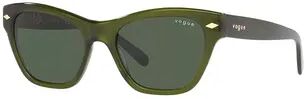 Vogue Women's Vogue VO5445S 51 mm Cat Eye Sunglasses, Dark Green