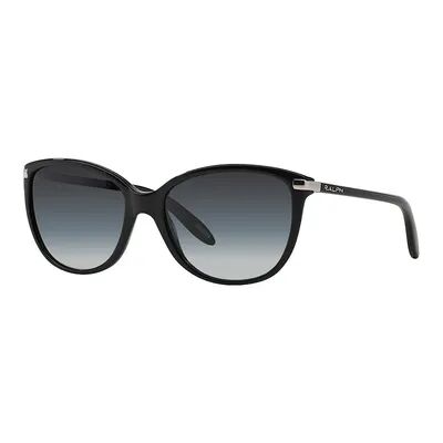 Ralph Lauren Women's Ralph by Ralph Lauren 56mm RA5160 Gradient Cat Eye Sunglasses, Black