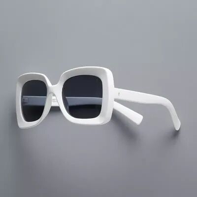 Simply Vera Vera Wang Women's Simply Vera Vera Wang Kym Oversized Plastic Square 22mm Sunglasses, White