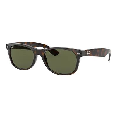 Ray-Ban RB2132 New Wayfarer 55mm Square Sunglasses, Med Brown