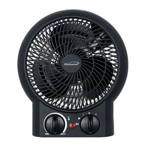 Brentwood Appliances Brentwood 1500W Portable Electric Space Heater and Fan in Black, Grey