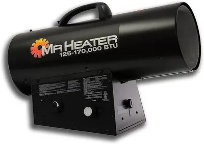 Mr. Heater MH-F271400 170,000 BTU Portable Quiet Forced Air Propane Space Heater, Grey