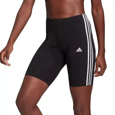 adidas Women's adidas 3-Stripes 9-in. Bike Shorts, Size: Small, Black
